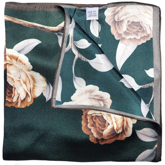 NWT Genuine 100% Mulberry Silk Satin Scarf 21"x21" Small Square Shawl 54621 - Picture 4 of 9